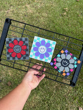 Load image into Gallery viewer, Checkered Flower Smiley
