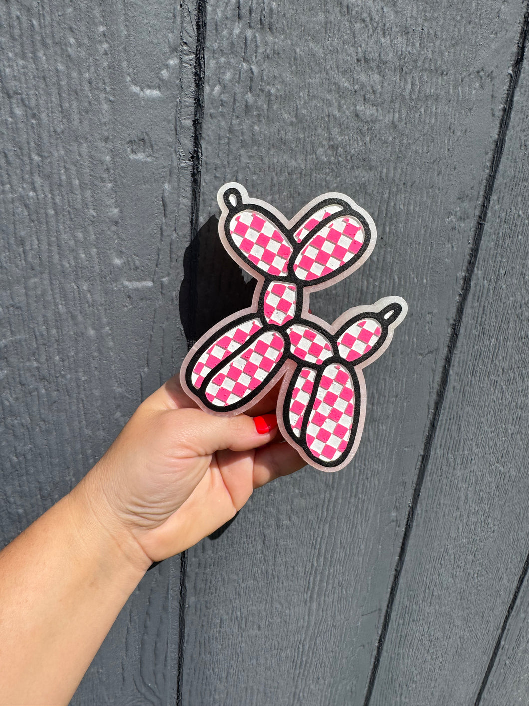 Checkered Balloon Dog