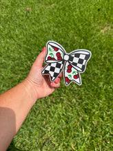 Load image into Gallery viewer, Checkered Cherry Bow

